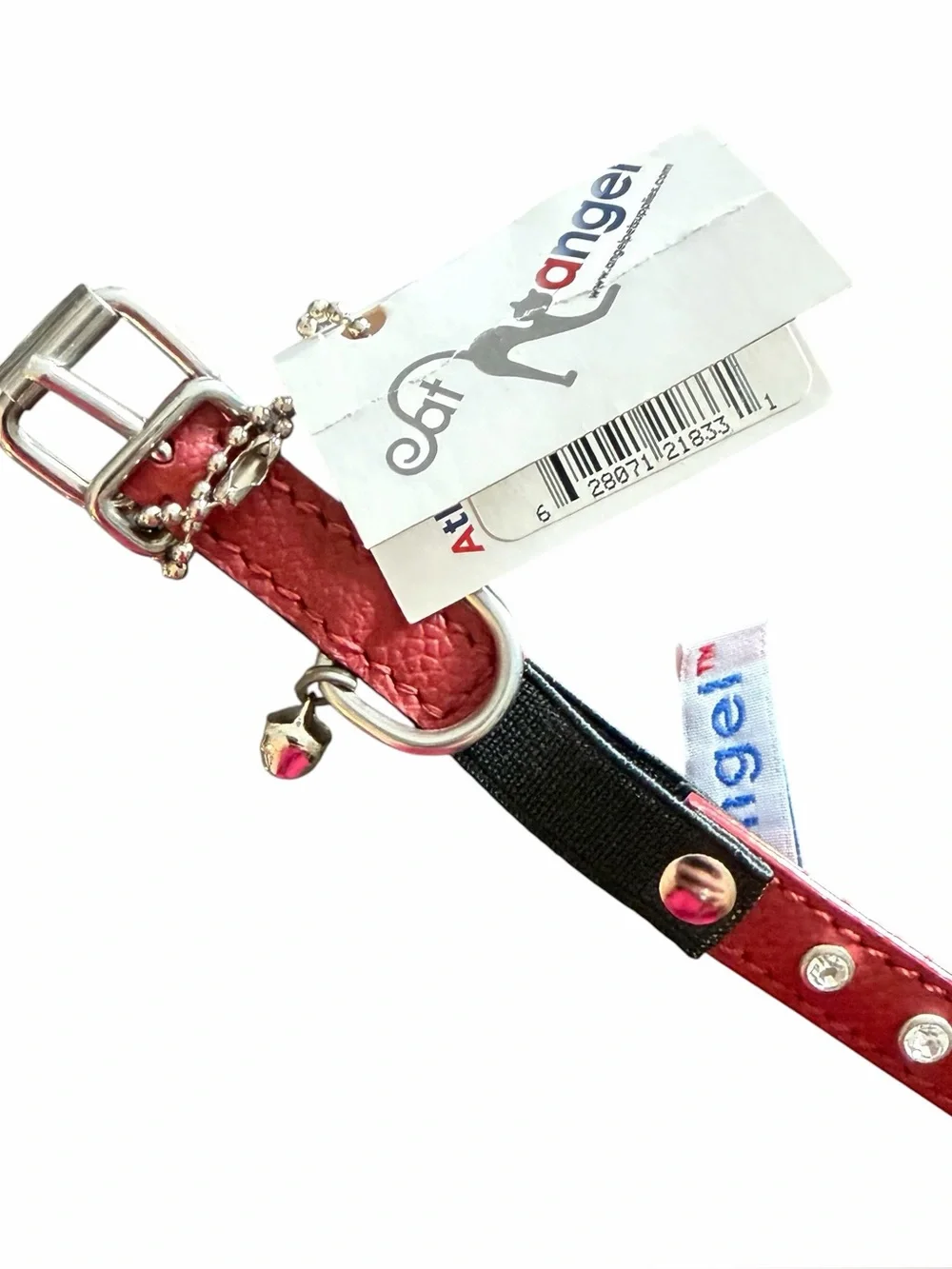 TWO Angel Pet Cat CollarS w/ Rhinestones Bling 12” Adjustable Comfortable NWT